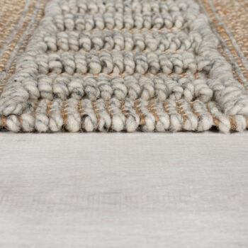 Flair Rugs, Behúň Jubilant Medina Jute Natural/Grey, 60x230, béžová, obývacia izba