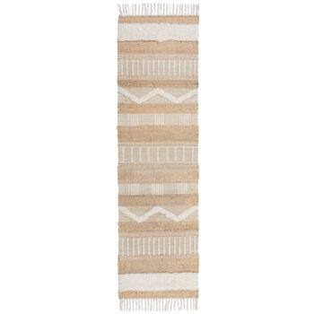 Flair Rugs, Behúň Jubilant Medina Jute Natural/Ivory, 60x230, béžová, obývacia izba