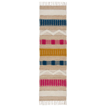 Flair Rugs, Behúň Jubilant Medina Jute Natural/Multi, 60x230, viacfarebná, obývacia izba