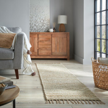 Flair Rugs, Behúň Levi Chenille Jute Natural, 60x230, béžová, chodba / predsieň