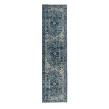 Flair Rugs, Behúň Manhattan Antique Blue, 60x230, modrá, chodba / predsieň