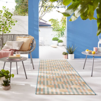 Flair Rugs, Behúň Marseille Villa Check Multi – na von aj na doma, 80x230, viacfarebná, chodba / predsieň
