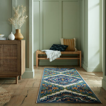 Flair Rugs, Behúň Miami Beach Floral Blue – na von aj na doma, 80x230, viacfarebná, exteriér