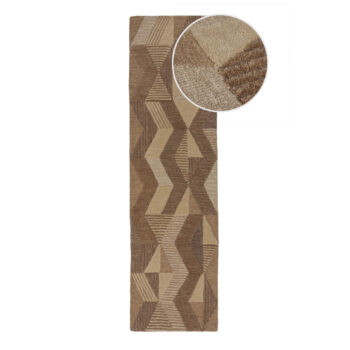 Flair Rugs, Behúň Moda Asher Natural, 60x230, hnedá, chodba / predsieň