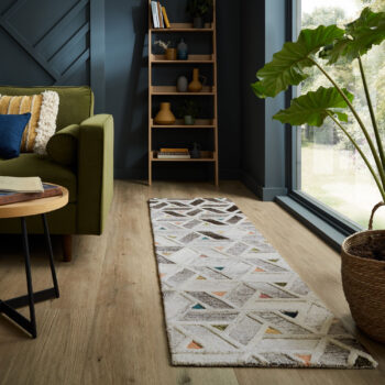 Flair Rugs, Behúň Moda River Grey/Multi, 60x230, viacfarebná, chodba / predsieň