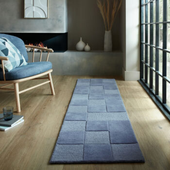 Flair Rugs, Behúň Moderno Checkerboard Blue, 60x230, modrá, chodba / predsieň