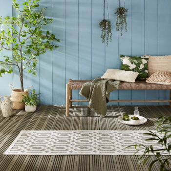 Flair Rugs, Behúň Piatto Mondo Natural – na von aj na doma, 66x230, béžová, chodba / predsieň