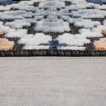 Flair Rugs, Behúň Plaza Aster Navy – na von aj na doma, 80x230, viacfarebná, chodba / predsieň
