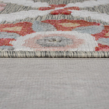 Flair Rugs, Behúň Plaza Flora Grey – na von aj na doma, 80x230, viacfarebná, chodba / predsieň