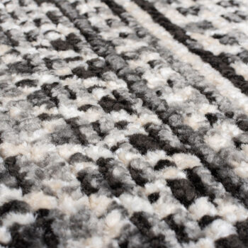 Flair Rugs, Behúň Santiago Camino Black/White, 60x230, čiernobiela, obývacia izba