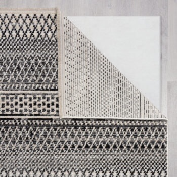 Flair Rugs, Behúň Santiago Camino Black/White, 60x230, čiernobiela, obývacia izba
