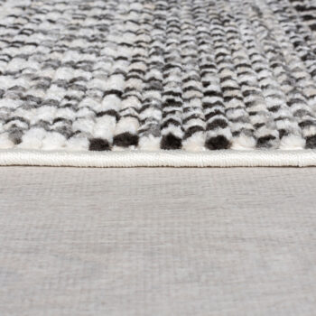 Flair Rugs, Behúň Santiago Camino Black/White, 60x230, čiernobiela, obývacia izba