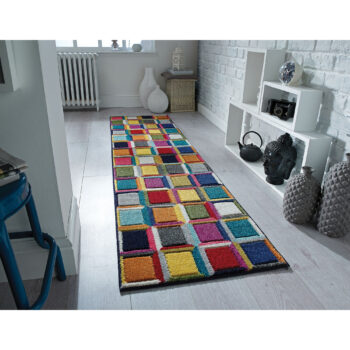 Flair Rugs, Behúň Spectrum Waltz Multi, 66x230, viacfarebná, chodba / predsieň