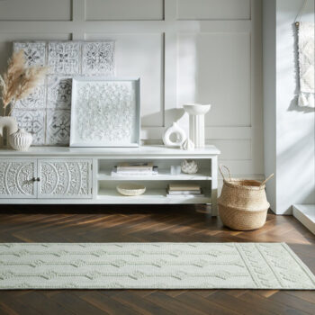 Flair Rugs, Behúň Verve Shyla Ivory, 60x240, biela, obývacia izba