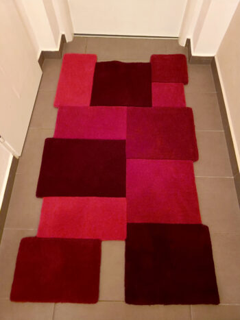 Flair Rugs, DOPREDAJ: 150x240 cm Kusový koberec Abstract Collage Red, 150x240, červená, chodba / predsieň