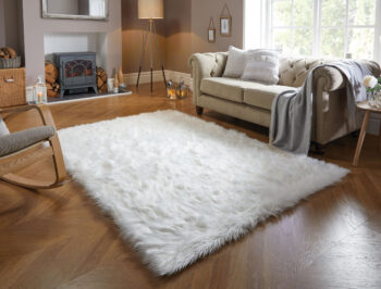Flair Rugs, DOPREDAJ: 80x150 cm Kusový koberec Faux Fur Sheepskin Ivory, 80x150, biela, obývacia izba