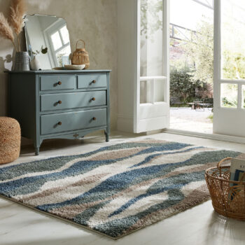 Flair Rugs, Kusový koberec Alta Stream Blue/Green, 80x150, modrá, obývacia izba