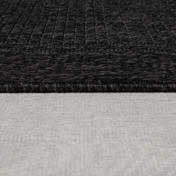 Flair Rugs, Kusový koberec Aruba Alfresco Weave Charcoal – na von aj na doma, 80x150, čierna, chodba / predsieň