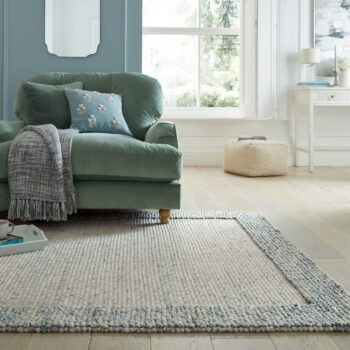 Flair Rugs, Kusový koberec Bobble Wool Blue, 120x170, modrá, obývacia izba