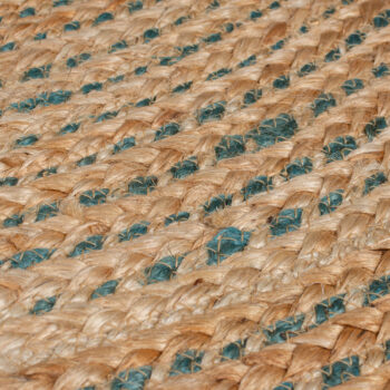 Flair Rugs, Kusový koberec Capri Jute Natural/Blue kruh, 133x133 (priemer) kruh, béžová, chodba / predsieň
