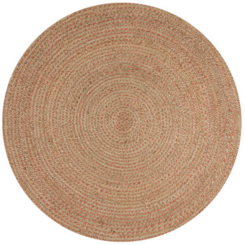 Flair Rugs, Kusový koberec Capri Jute Natural/Coral kruh, 180x180 (priemer) kruh, béžová, chodba / predsieň