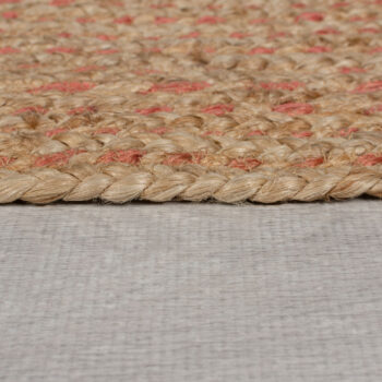 Flair Rugs, Kusový koberec Capri Jute Natural/Coral kruh, 180x180 (priemer) kruh, béžová, chodba / predsieň