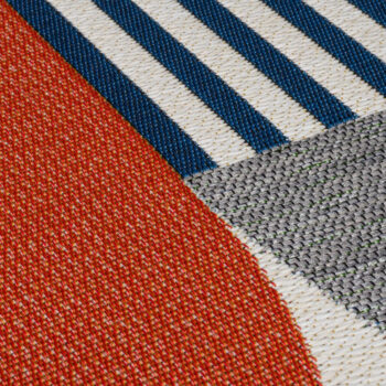 Flair Rugs, Kusový koberec Dauntless Geo Fusion Ochre – na von aj na doma, 160x160 (priemer) kruh, viacfarebná, chodba / predsieň