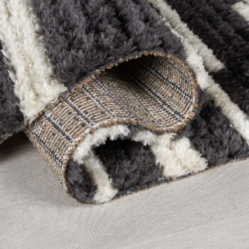 Flair Rugs, Kusový koberec Domino Lina Berber Monochrome, 120x170, šedá, obývacia izba