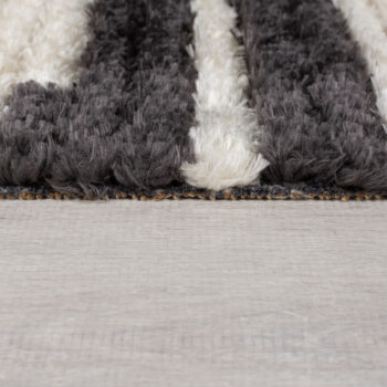 Flair Rugs, Kusový koberec Domino Lina Berber Monochrome, 120x170, šedá, obývacia izba