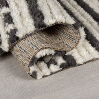 Flair Rugs, Kusový koberec Domino Sabri Berber Monochrome, 120x170, šedá, obývacia izba