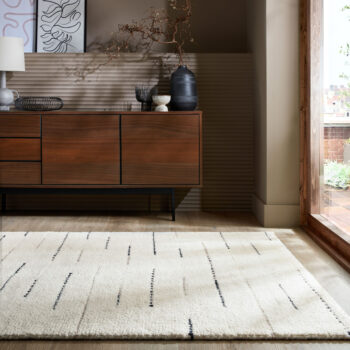 Flair Rugs, Kusový koberec Dottie Linear Black/White, 120x170, biela, obývacia izba