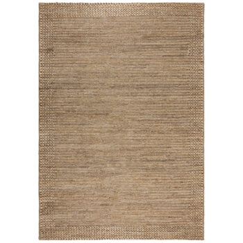Flair Rugs, Kusový koberec Drew Braid Border Natural, 160x230, béžová, chodba / predsieň