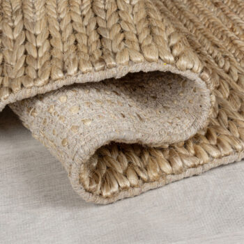 Flair Rugs, Kusový koberec Drew Braid Border Natural, 160x230, béžová, chodba / predsieň