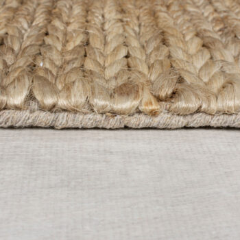 Flair Rugs, Kusový koberec Drew Braid Border Natural, 160x230, béžová, chodba / predsieň