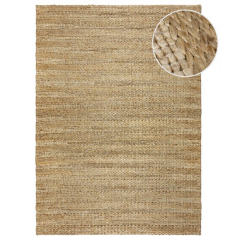 Flair Rugs, Kusový koberec Drew Braid Stripe Natural, 200x290, béžová, chodba / predsieň