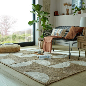 Flair Rugs, Kusový koberec Ella Jute Eclipse Natural/White, 200x290, béžová, chodba / predsieň