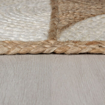Flair Rugs, Kusový koberec Ella Jute Eclipse Natural/White, 200x290, béžová, chodba / predsieň