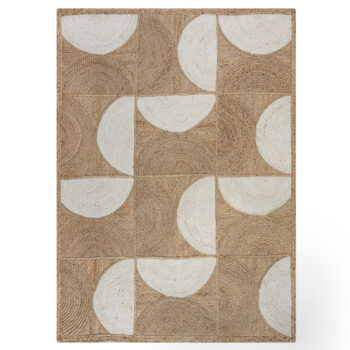 Flair Rugs, Kusový koberec Ella Jute Eclipse Natural/White, 200x290, béžová, chodba / predsieň