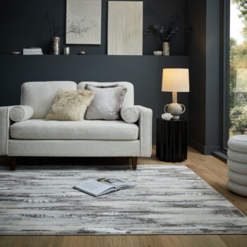 Flair Rugs, Kusový koberec Eris Gleam Silver, 160x230, šedá, obývacia izba
