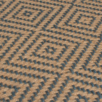 Flair Rugs, Kusový koberec Geometric Jute Blue, 120x170, béžová, chodba / predsieň
