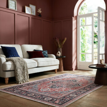 Flair Rugs, Kusový koberec Hebden Windsor Red, 160x230, červená, obývacia izba