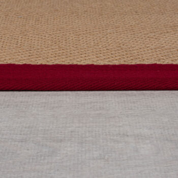 Flair Rugs, Kusový koberec Herringbone Border Kira Red, 120x170, béžová, chodba / predsieň