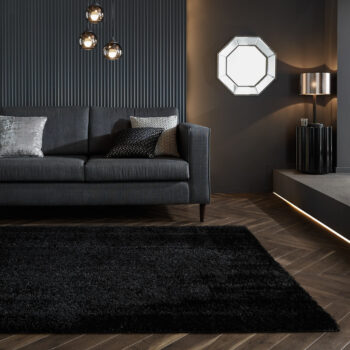 Flair Rugs, Kusový koberec Indulgence Velvet Black, 120x170, čierna, obývacia izba