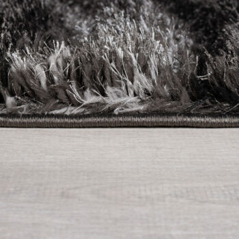 Flair Rugs, Kusový koberec Indulgence Velvet Carved Grey/Black, 80x150, čierna, obývacia izba
