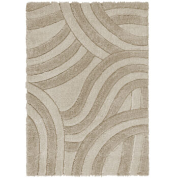 Flair Rugs, Kusový koberec Indulgence Velvet Carved Natural, 80x150, béžová, obývacia izba