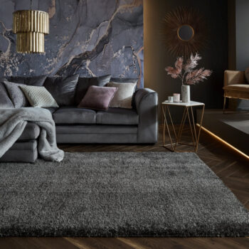 Flair Rugs, Kusový koberec Indulgence Velvet Graphite, 80x150, šedá, obývacia izba