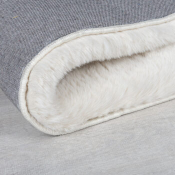 Flair Rugs, Kusový koberec Ivy Faux Fur Cream, 120x170, biela, obývacia izba