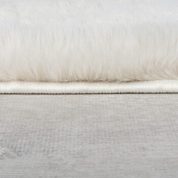 Flair Rugs, Kusový koberec Ivy Faux Fur Cream, 120x170, biela, obývacia izba