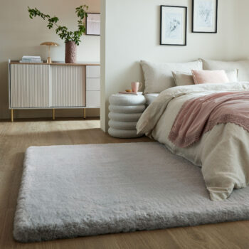 Flair Rugs, Kusový koberec Ivy Faux Fur Grey, 120x170, šedá, obývacia izba