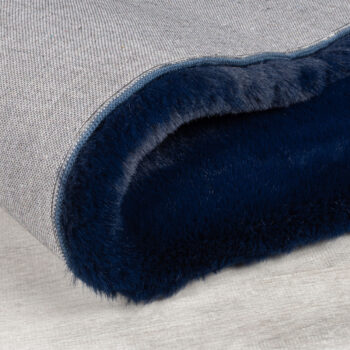 Flair Rugs, Kusový koberec Ivy Faux Fur Navy, 200x290, modrá, obývacia izba